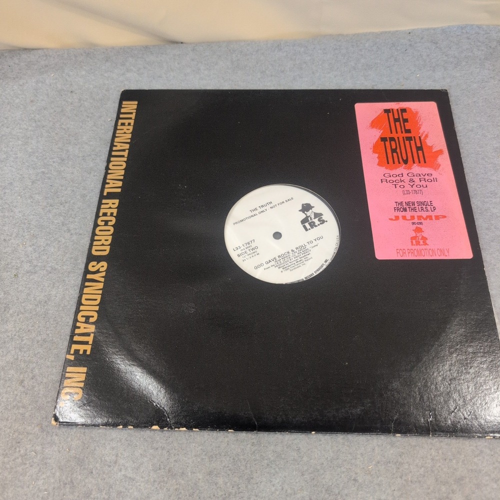 The Truth God Gave Rock & Roll To You 12" Vinyl Promo Single IRS Records 1989 - Picture 1 of 7